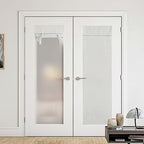 NICETOWN Blackout French Door Curtain Farmhouse Privacy Window Curtain by NICETOWN