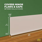 MD Building Vinyl Wall Base, Desert Beige, 4in x 120ft Dry Back - Image 2