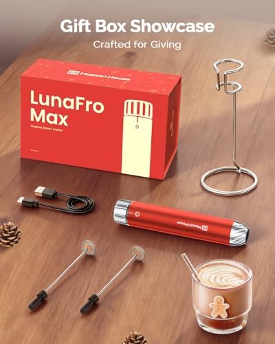 Maestri House LunaFro Max Rechargeable Milk Frother,Stepless Speed Control - Image 4