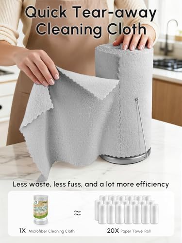 Microfiber Cleaning Cloths Roll 225 Pack 12x12 Inch Lint Free - Image 2