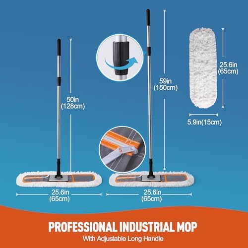CLEANHOME 24" Commercial Dust Mop for Floor Cleaning - Image 3