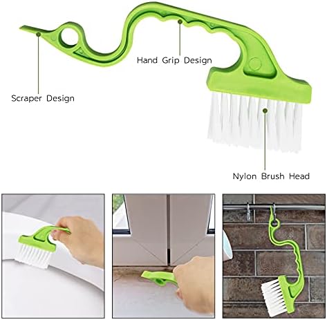 8 Pcs Hand-held Groove Gap Cleaning Tools - Door Window Track Crevice Cleaning Brushes Blind Cleaner Duster, Window Magic Cleaning Brush for Shower Door, Car Vents, Air Conditioner, Keyboard - Image 4