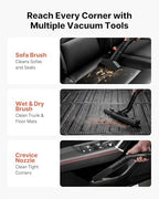 VEVOR 3-in-1 Shop Vac, 8 Gallon Wet Dry Shop Vacuum, 4.5 Peak HP Portable Vacuum Cleaner with Blower, Dual-Filter, 950W Input Power, 1.25in x 7ft Hose, 9.8ft Cord for Jobsite, Workshop, Garage, Home - Image 4