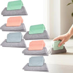Magic Window Track Cleaner, Handheld Groove Cleaner Tool with Double-Sided Brush & Replaceable Sponge, Gap Cleaning Brush for Window Tracks, Sliding Door Rails, Tile Grout, Car Air Vents (6 Pack) by Unknown