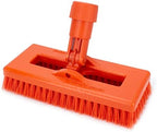SPARTA Swivel Scrub Brush for Floor, Tile and Grout Cleaning, Fits Acme-Threaded Handles (Sold Separately), Polyester Bristles, 8 Inch, Orange (Pack of 6) by SPARTA