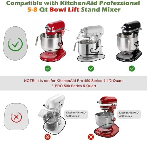 Mixer Slider for Kitchen Aid 5-8 Qt Bowl Lift Stand Mixer, Pink - Image 2
