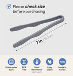 Carrotez Mini Silicone Toaster Tongs, 7 inches, 1 Pack, Modern Gray - Image 4