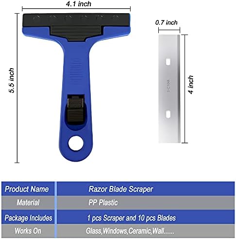 4" Razor Blade Scraper Tool with 10PCS Blades for Cleaning - Image 6