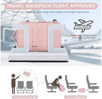 Travel Backpack for Women Airline Approved Carry on Backpack for Airplanes Mochila De Viaje Personal Item Travel Bag Spirit Airlines Personal Item Bag 18x14x8 Backpack for Traveling on Airplane Pink - Image 2