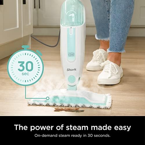 Shark Steam Mop for Sealed Hard Floors with 2 Dirt Grip Pads, White, S1000 - Image 2