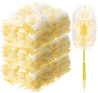 Vesici 150 Pcs Duster Refills Compatible with Swiffer Dusters Bulk Disposable Replacement Thickened with 1 Handle Heavy Duty for Cleaning, Office (Yellow) by Vesici