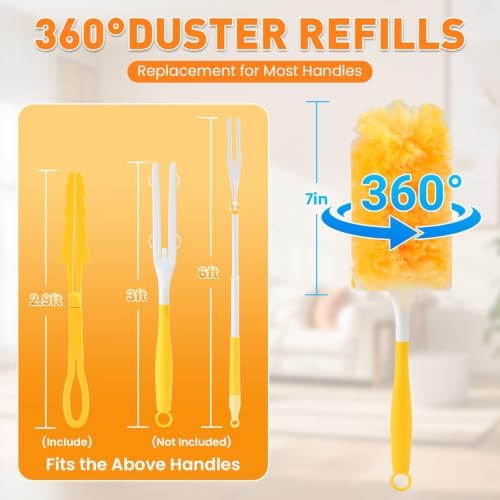 Alotiki Duster Refills, 40 Count 360° Dusters for Cleaning with 1 Handle - Image 2