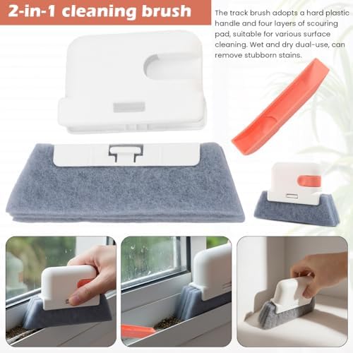 5 Pack Window Blind Cleaner Kit, Washable Microfiber Blind Cleaning Tool with Air Vent Cleaner, Window Track Cleaning Brush, Dust Cleaner for Window Blinds, Air Vents, Tracks & Fans - Image 5