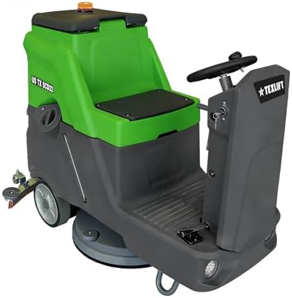 Ride-On Commercial Floor Scrubber Machine, 22″ Cleaning Width, 24V Battery Powered Scrubber Dryer with 21 Gal Tank for Warehouse, Retail & Facility Cleaning (US-TX-SCD22) by Texlift