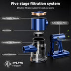 Cordless Stick Vacuum Cleaner - 45KPA Powerful Suction Vacuum with 45 Min Runtime, Detachable Battery, Anti-Tangle & 1.5L Dust Cup, 8 in 1 Vacuum Cleaner for Pet Hair, Carpet, HardFloor, Blue - Image 4
