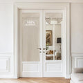 NICETOWN Linen Door Curtains - 100% Blackout French Door Curtain by NICETOWN