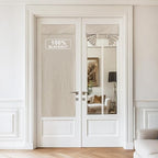 NICETOWN Linen Door Curtains - 100% Blackout French Door Curtain by NICETOWN