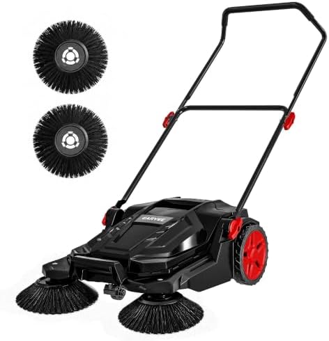 Walk Behind Floor Sweeper 25.6in Width 5Gallon Bin by Unknown