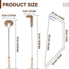 3 Pcs Fryer Cleaning Tools Including L Shaped Brass Bristles Fryer Deep Cleaning Brush, Fryer Deep Cleanout Rod, Long Handle Fryer Basket Brush for Restaurant Air Fryer Cleaning - Image 2