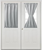 Hiasan French Door Curtains Privacy, Silver Grey, 24W x 40L, 1 Panel - Image 2