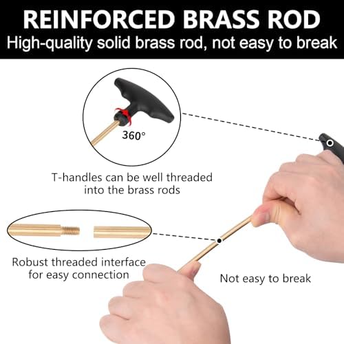 BOOSTEADY Universal Handgun Cleaning kit .22,.357,.38,9mm,.45 Caliber Pistol Cleaning Kit Bronze Bore Brush and Brass Jag Adapter - Image 3