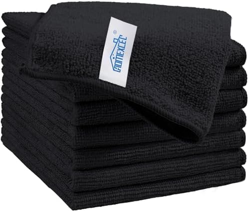 HOMEXCEL 8PK Microfiber Cleaning Cloth, Cleaning Rags for Home, 11.5x11.5in by HOMEXCEL