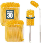 Heavy Duty Duster Refills 30 Pack, 360° Multi Surface Feather Dusters Kit with Extendable 3FT Handle, Disposable Microfiber Dusters for Cleaning Furniture, Blinds, Ceiling Fan & Car by Inaloon%E2%80%93MakeYourLifeEasie