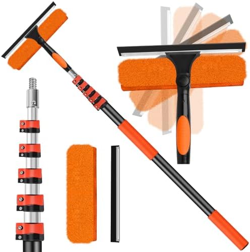 30FT High Window Cleaning Kit with Pole,Professional Window Clean Pole Kit by ACTREY