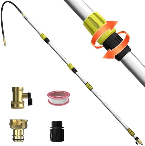 18FT Reach Gutter Cleaning Tool, Gutter Wand with Hose Attachment by Unknown