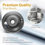 4 Pack Black Drip Pans, Compatible with Whirpool Kenmore Frigirate Stove Top Drip Bowls. Include 3 Pcs 6'' Range Replacement Drip Pans and 1 Pcs 8 '' Cooktop Drip Pans - Image 6