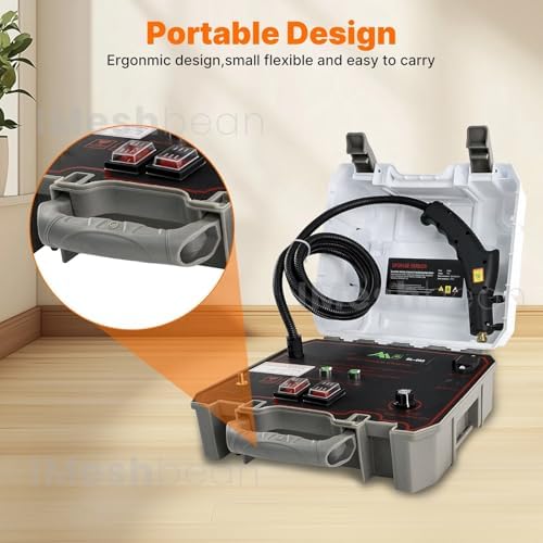 3500w Handheld High-Temperature Pressurized Steam Cleaner, 5 High Speeds Portable Tankless Pressurized Cleaning Machine, Steam Cleaner for Car Detailing, Grout Tile, Commercial Home Kitchen Bathroom - Image 7
