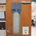 NICETOWN Stone Blue Lockdown Shade for Classroom Door Window Cover by NICETOWN