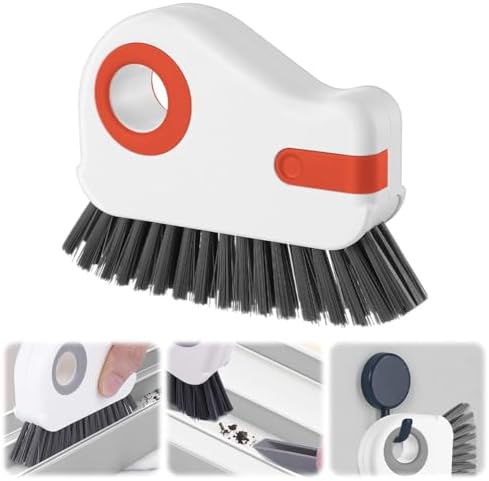 2 in 1 Groove Cleaning Brush, Window Track Cleaning Tools (Orange) by WelcomeCometoFXOICMI