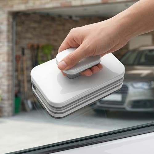 Car Magnetic Windshield Cleaner Tool, Double-Sided Vehicle Window Outside Glass Cleaning Tool with Anti-Falling Rope, Magnet Auto Windshield Wiper for Glass 3-10mm, Universal Fit - Image 6