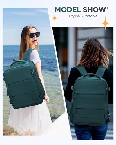 coofay Large Travel Backpack Carry on Flight Approved Mochila De Viaje Carry on Backpack for Airplanes Spirit Airlines Personal Item Bag 18x14x8 Inches Travel Bag Traveling Backpack for Women Men - Image 2