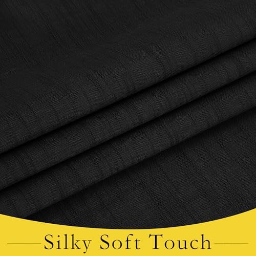 NICETOWN 100% Blackout Door Curtains for Window, Black, 1 Panel - Image 5