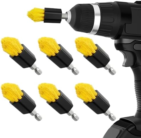 Holikme 6pcs Drill Brush Multi-Purpose & Grout Head,Crevice Cleaning Brush by Holikme
