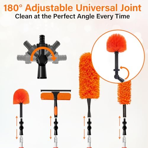 26FT High Reach Duster with Extension Pole 5-20FT, 4-in-1 Cleaning Kit - Image 6