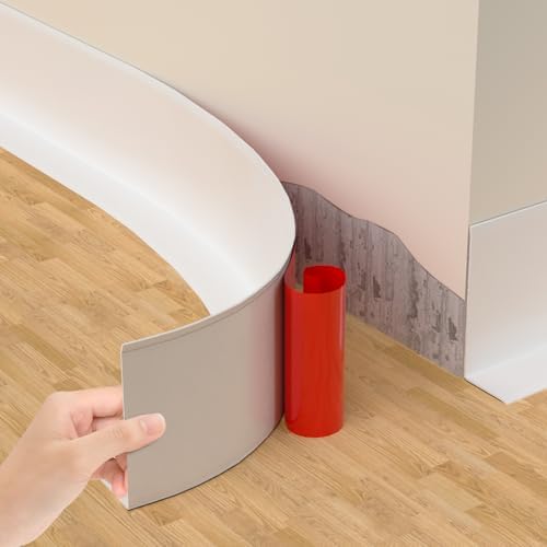 Flexible Vinyl Baseboard Trim 60 Ft, Peel and Stick Wall Base by Nayotaa