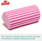 4 Pack Damp Dusting Sponge Duster, Pink Dust Cleaning Sponge, Reusable Household Cleaning Sponge Tool for Blinds, floorboards, Fan Blades, Vents, Glass, Railings, Mirrors - Image 2