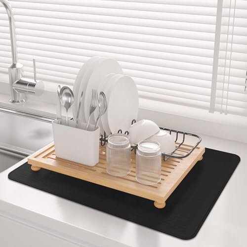 Stove Top Cover for Electric Stove- Range Covers for Electric Stove,Silicone XXL Dish Drying Mat, Glass Cooktop Covers, Flat RV Range top Mats (Black, 28"x20") - Image 4