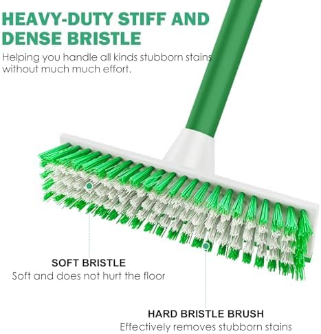 SetSail Floor Scrub Brush with 51-Inch Long Adjustable Handle Brush, Green - Image 3