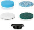 Brush Heads Set, 5 Pack 4 inches Cordless Electric Spin Scrubber Replaceable Brush Heads for Household Cleaning Brushes/Bathroom/Floor/Tile/Car by ReplaceableBrushHeadsSet