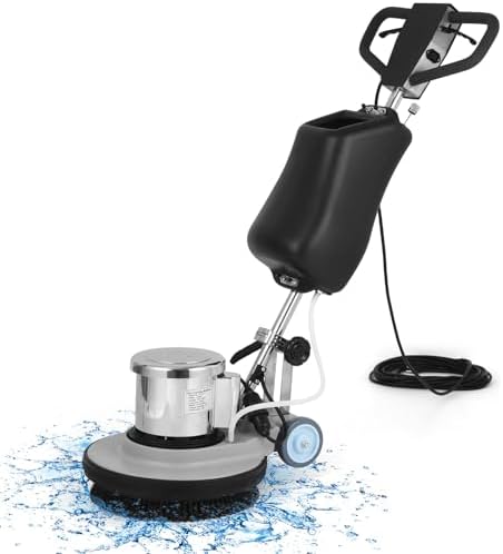 SUPVOX Floor Buffer Machine and Scrubber, 1100W Electric Floor Polisher with 15L Large Water Tank, Multi-Angle Ergonomic Handle for Hardwood, Tile, Carpet, and Commercial Floors by SUPVOX
