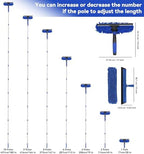 Window Squeegee Tool with Extension Pole: 20+ Feet Microfiber Scrubber Window Cleaning Kit for Rv Truck Bus Car Windshield - 3 to 14 Ft Spliceable Extendable Long Duster for High Outside Solar Panel - Image 3