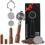 54mm Bottomless Portafilter for Breville Machines – Espresso Portafilter 54mm with 2 Puck Screens & WDT Tool, Coffee Maker Accessories for Barista-Quality Brewing by FLEXARO