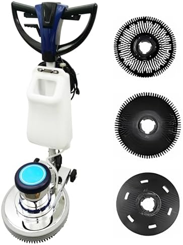18" Commercial Floor Scrubber Buffer, Heavy Duty Polisher Machine- 1100W Motor, 12L Tank for Hotel Carpet/Tile Cleaning, Butterfly Handle, Low Noise 110V by Unknown