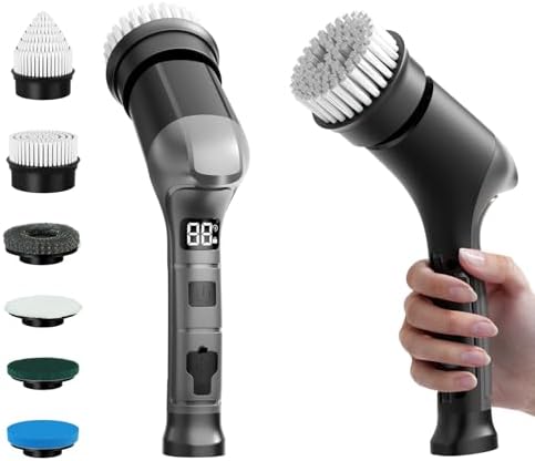 Electric Spin Scrubber, Cordless Handheld Cleaning Brush,Large Battery by KELAWE