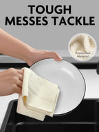 Fantasticlean Kitchen Towels Roll, 40 Sheets, 10''x 10'' (Beige, MossGreen) - Image 4