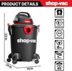 Shop-Vac 5985005 6 Gallon 3.5 Peak HP Wet/Dry Vacuum with Blower Function - Image 3